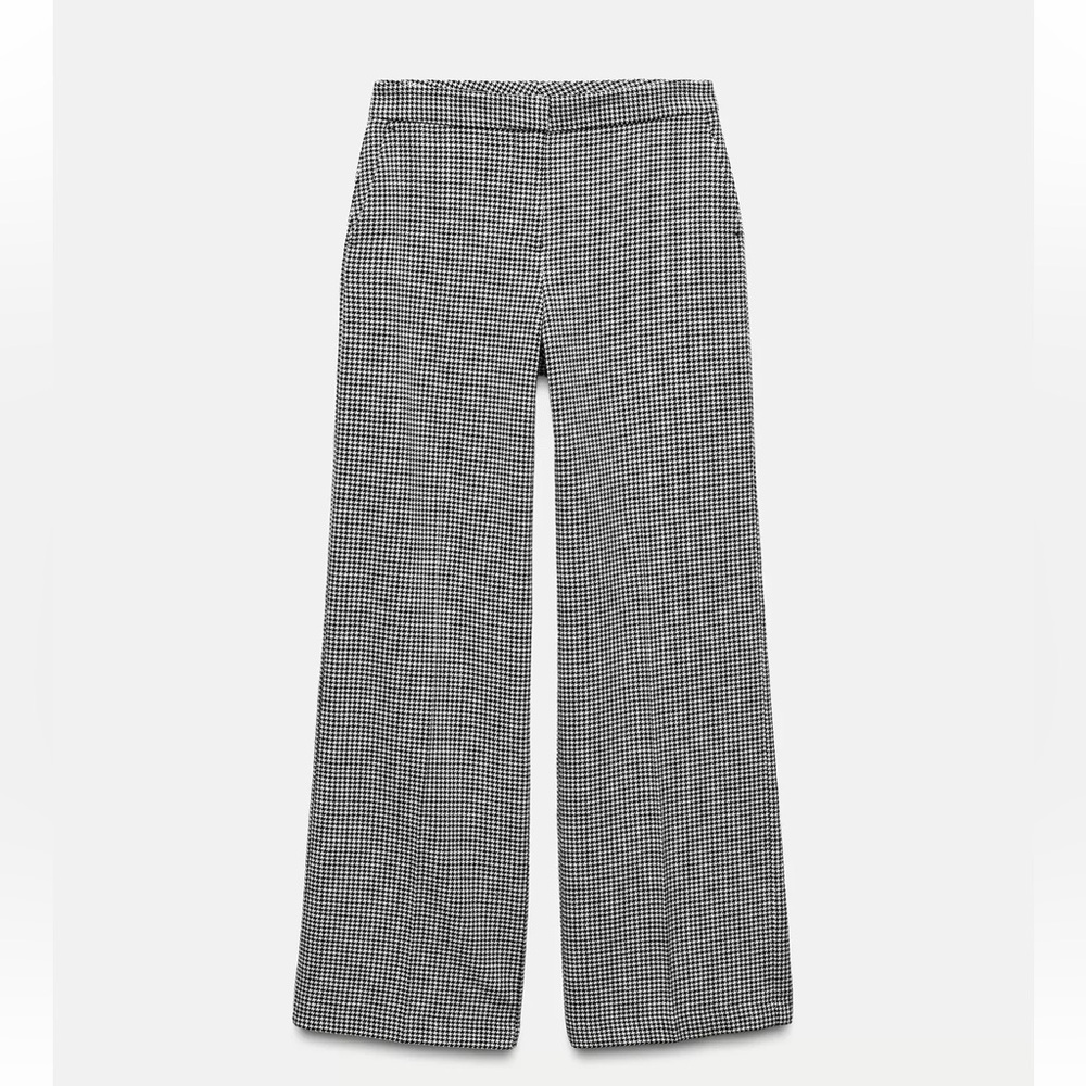 Zara Houndstooth Wide Leg Pants NWT SZ SMALL